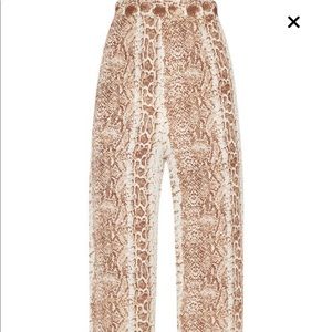 Snakeskin wide leg trouser